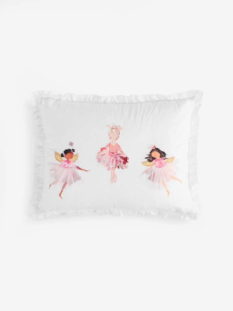 White Pretty Fairies Cushion - Image 1 of 2