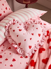 Pink/Red Ruffle Hearts Cushion - Image 1 of 4
