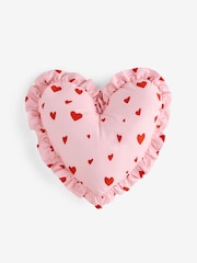 Pink/Red Ruffle Hearts Cushion - Image 3 of 4