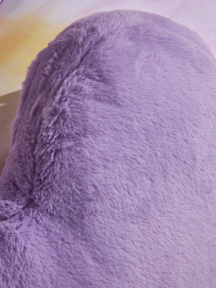 Purple Plush Heart Cushion - Image 2 of 3