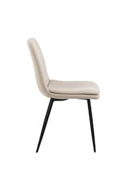 Actona Beige Cream Becca Dining Chair Set of 4 - Image 5 of 6