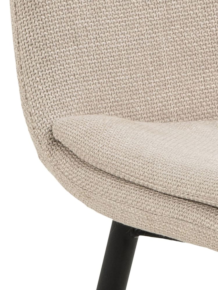 Actona Beige Cream Becca Dining Chair Set of 4 - Image 6 of 6