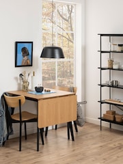 Actona Black Oak Roxby Extending 2-4 Seater Dining Table - Image 2 of 6