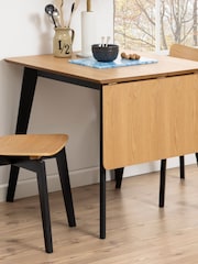 Actona Black Oak Roxby Extending 2-4 Seater Dining Table - Image 3 of 6
