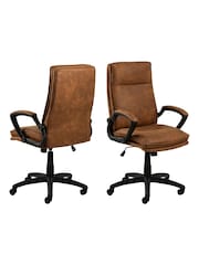 Actona Brown Brad Swivel Office Chair - Image 2 of 6