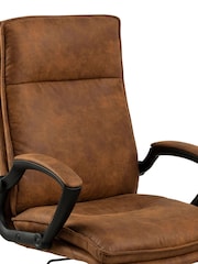 Actona Brown Brad Swivel Office Chair - Image 5 of 6