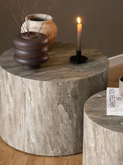 Actona Grey Dice Round Coffee Table Set - Image 3 of 6