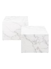 Actona White Dice Square Coffee Table Set - Image 5 of 6