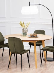 Actona Oak Roxby 4 Seater Round Dining Table - Image 2 of 5