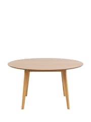 Actona Oak Roxby 4 Seater Round Dining Table - Image 4 of 5