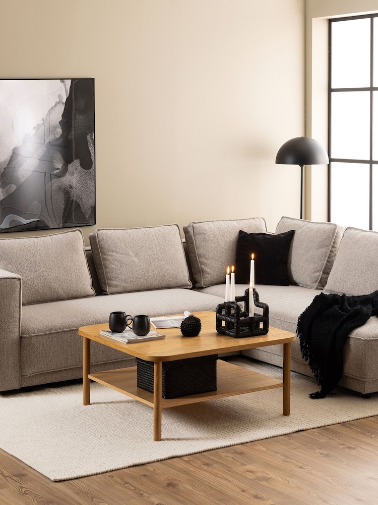 Actona Oak Banbury Square Coffee Table - Image 1 of 6