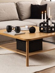 Actona Oak Banbury Square Coffee Table - Image 2 of 6