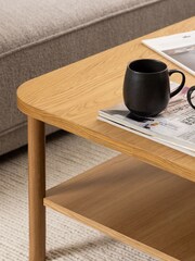 Actona Oak Banbury Square Coffee Table - Image 3 of 6