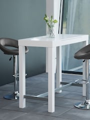Actona Black Plump Swivel Bar Stool with Open Back - Image 1 of 3
