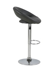 Actona Black Plump Swivel Bar Stool with Open Back - Image 3 of 3