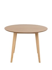 Actona Oak Roxby 4 Seater Compact Round Dining Table - Image 4 of 6