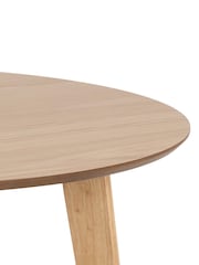 Actona Oak Roxby 4 Seater Compact Round Dining Table - Image 5 of 6