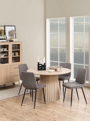 Actona Brown Becca Dining Chair Set of 4 - Image 1 of 6