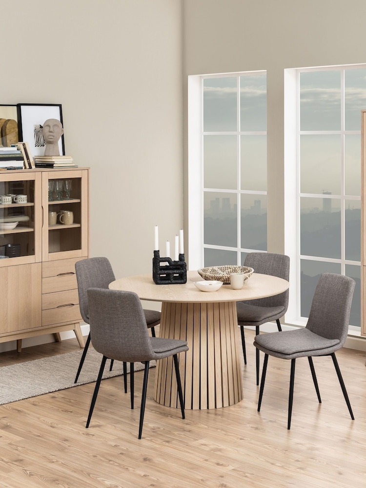 Actona Brown Becca Dining Chair Set of 4 - Image 1 of 6