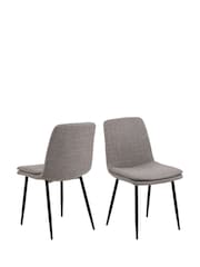 Actona Brown Becca Dining Chair Set of 4 - Image 3 of 6