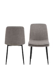 Actona Brown Becca Dining Chair Set of 4 - Image 4 of 6
