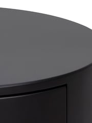 Actona Black Polo Round Bedside Table - Image 5 of 6