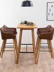 Actona Oak Chara Bar Table - Image 1 of 6
