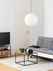 Actona Oak Seaford Metal Coffee Table - Image 1 of 6