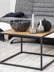 Actona Oak Seaford Metal Coffee Table - Image 3 of 6