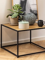 Actona Oak Seaford Metal Coffee Table - Image 4 of 6