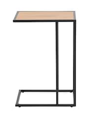Actona Black Oak Seaford Metal Side Table - Image 3 of 6