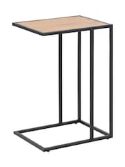 Actona Black Oak Seaford Metal Side Table - Image 4 of 6