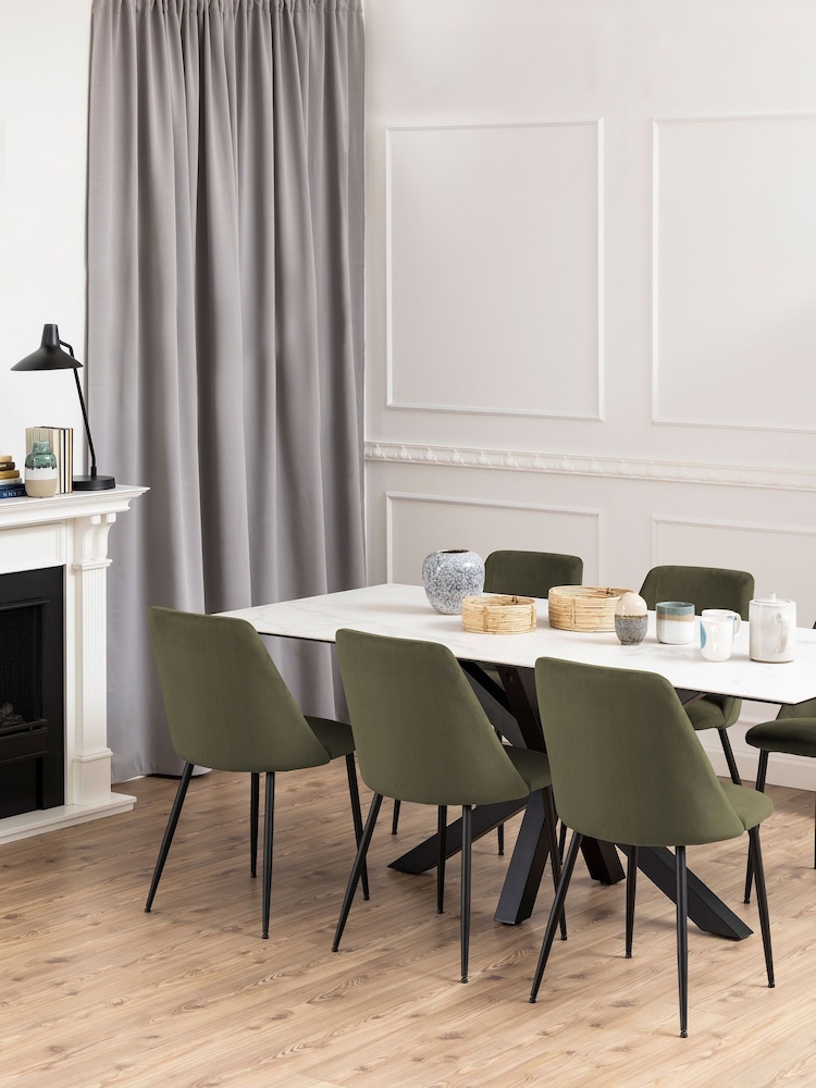 Actona Green Ines Dining Chair Set of 4 - Image 1 of 6