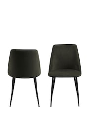 Actona Green Ines Dining Chair Set of 4 - Image 5 of 6