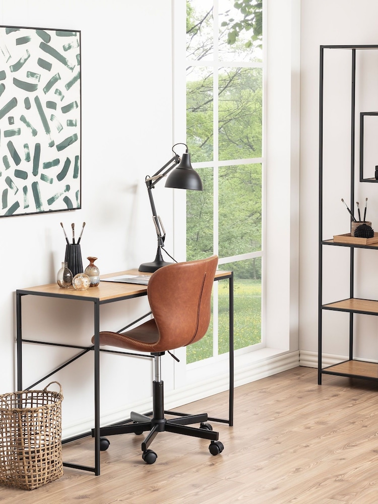 Actona Black Oak Seaford Desk - Image 1 of 6