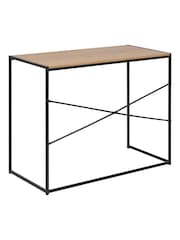 Actona Black Oak Seaford Desk - Image 4 of 6