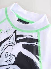 White/Blue Sonic Rash Vest (3-16yrs) - Image 3 of 4