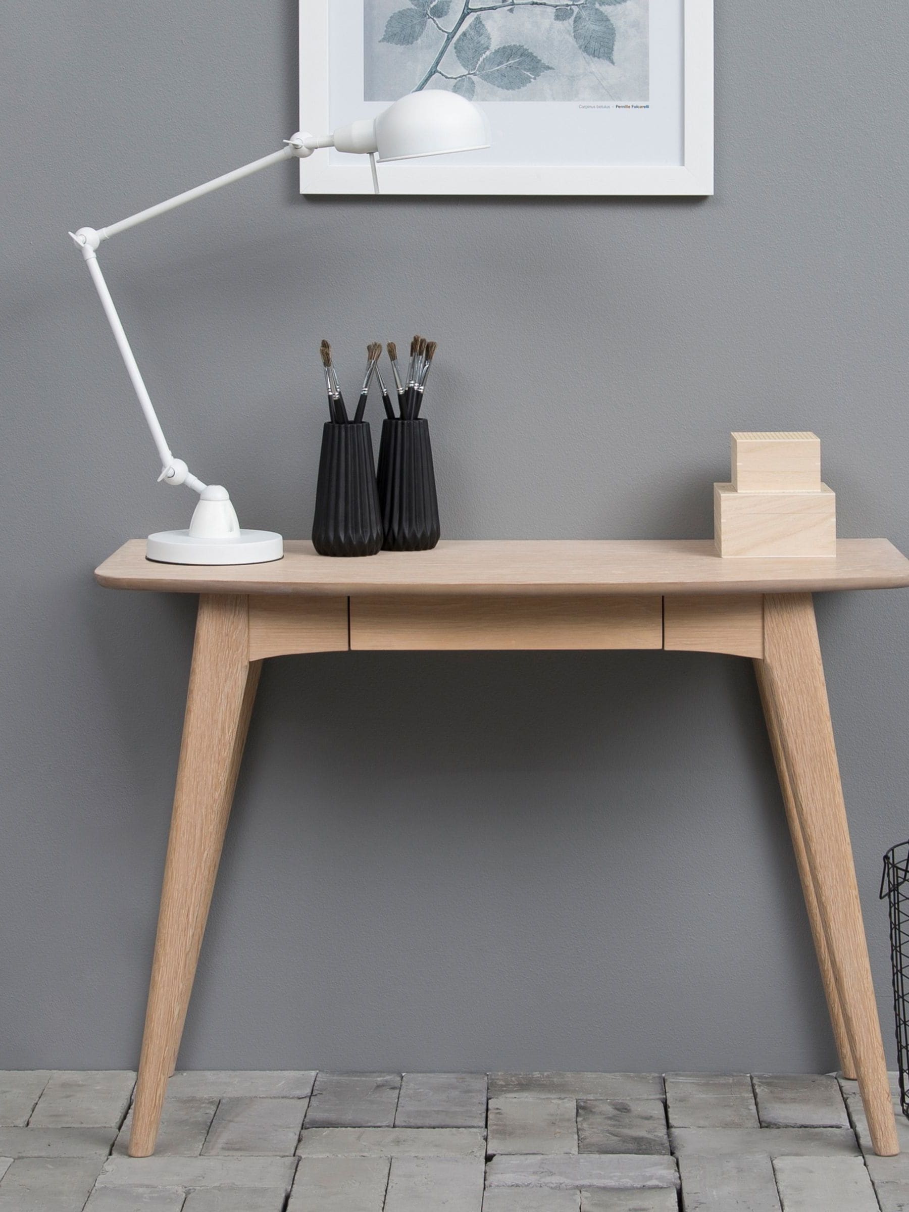 Florence Woodstock Office Desk - 1 Drawer - Oak - 1050 mm x 450 mm - Image 6
