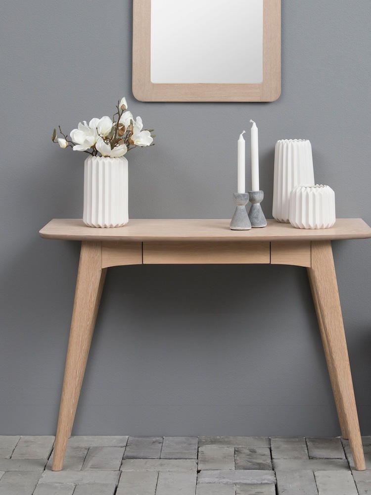 Actona Black Oak Woodstock 1 Drawer Desk - Image 2 of 6