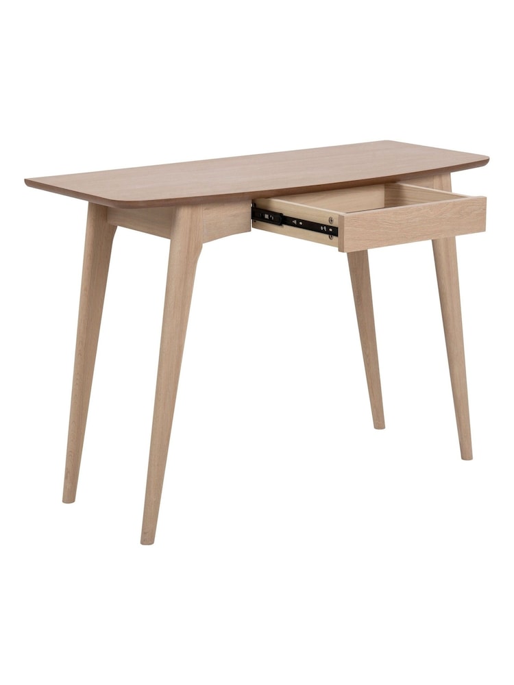 Actona Black Oak Woodstock 1 Drawer Desk - Image 6 of 6