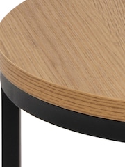 Actona Black Oak Spiro Round Nest of Tables - Image 5 of 6