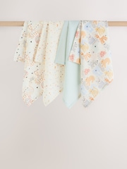 Neutral Safari Baby Muslin Cloths 4 Pack - Image 1 of 5