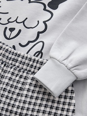 Grey/Gingham Dog Sweatshirt and Wide Leg Trousers Set (3-16yrs) - Image 10 of 10