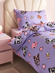 Pink Minecraft Duvet Cover and Pillowcase Set - Image 2 of 4