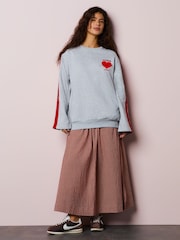Grey Valentines Paris Heart Graphic Sweatshirt - Image 3 of 10