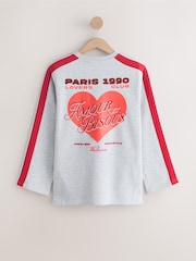Grey Valentines Paris Heart Graphic Sweatshirt - Image 8 of 10