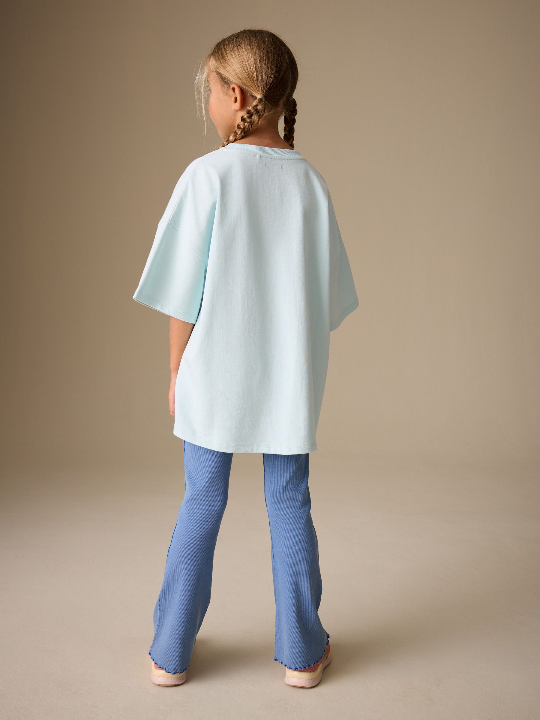 natty✩ Buy Blue Graphic T-Shirt and Kick Flare Set (3-16yrs) from Next