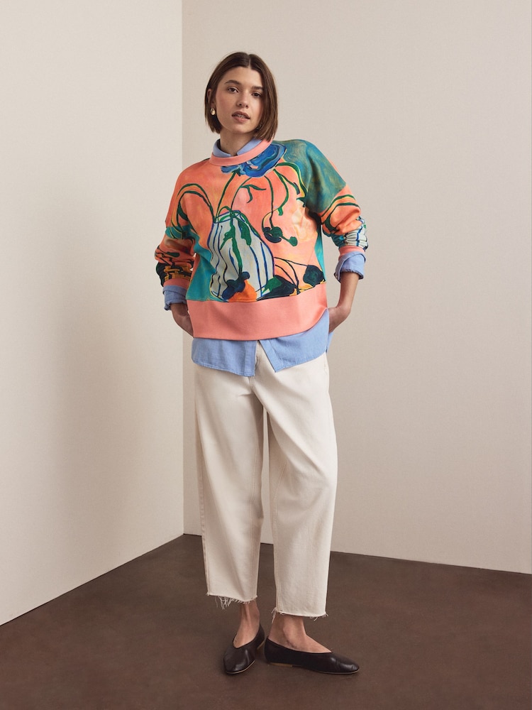 Pink Licence Elizabeth Power Printed Vase Cotton Sweatshirt - Image 2 of 9