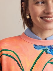 Pink Licence Elizabeth Power Printed Vase Cotton Sweatshirt - Image 5 of 9