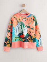 Pink Licence Elizabeth Power Printed Vase Cotton Sweatshirt - Image 7 of 9
